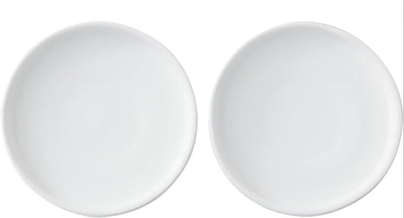 Woiida 6 inch Matte Wihte Ceramic Plant Saucer (2 Pack)-Ceramic Drainage Tray for Plant Pot - Image 1